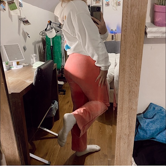 Pink velvet flare sweatpants !!! - Picture 1 of 3